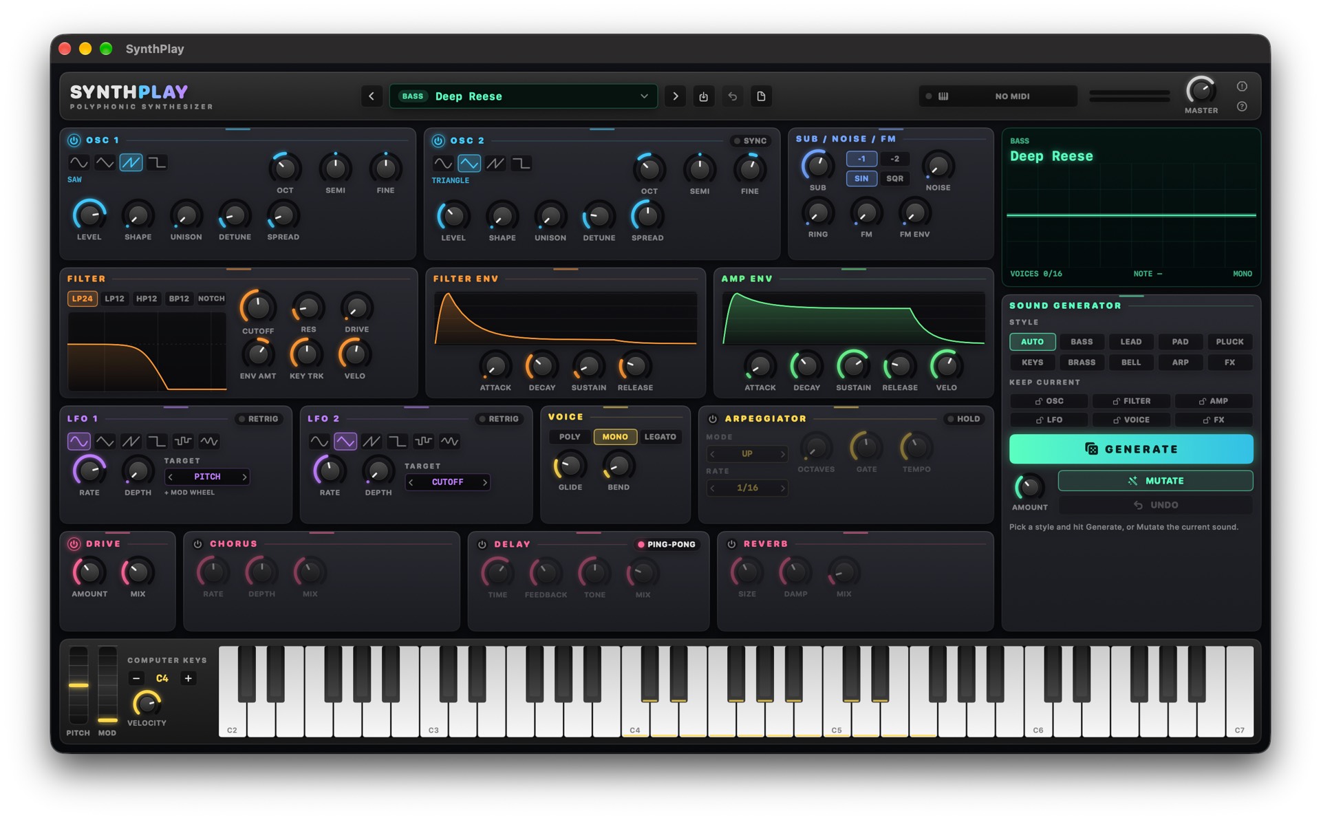 Screenshot of SynthPlay